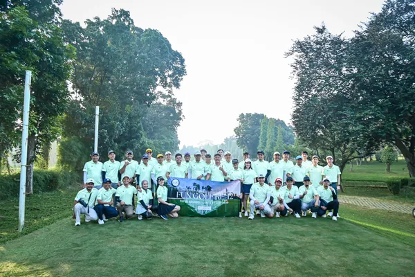 Team members wearing Kelme polo shirts supplied through Amalia Utama